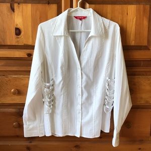 Le Grenier white button down shirt size XL